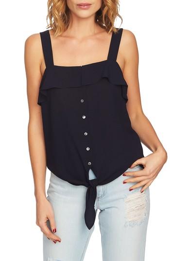 Women's 1.state Tie Front Blouse - Blue