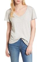Women's Caslon V-neck Tee - Grey