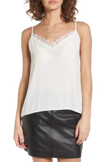 Women's Lush Lace Trim Camisole - White