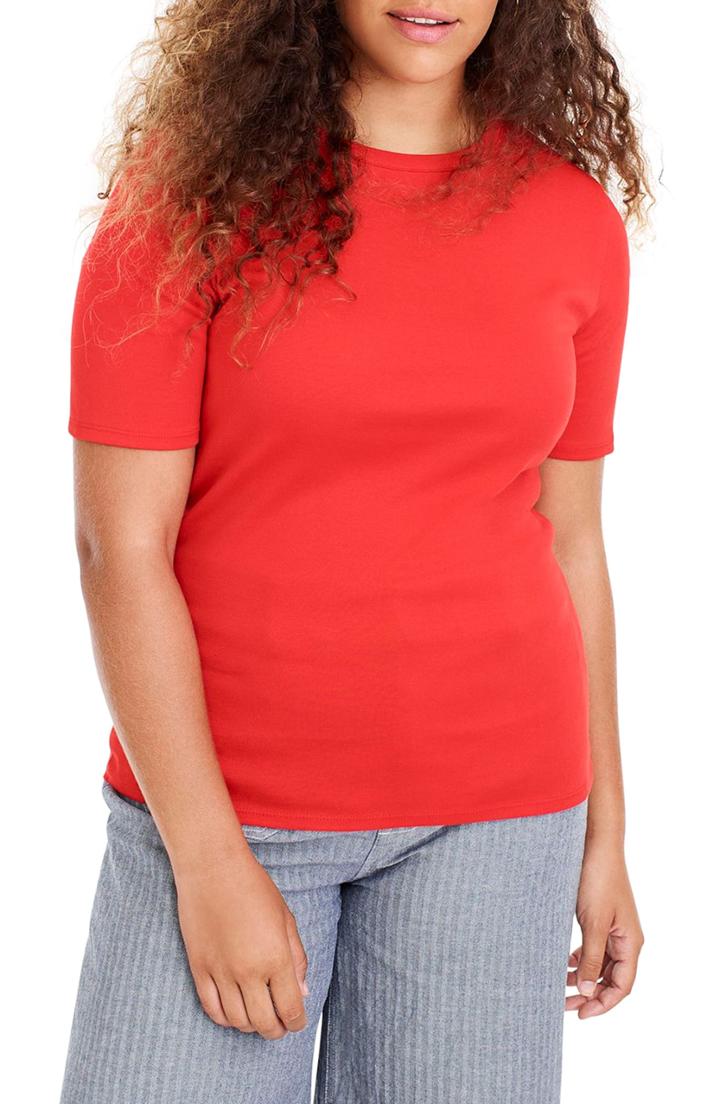 Women's J.crew New Perfect Fit Tee, Size - Red