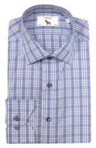 Men's Lorenzo Uomo Trim Fit Plaid Dress Shirt - 32 - Blue