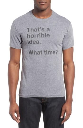 Men's Kid Dangerous Horrible Idea Graphic T-shirt - Grey