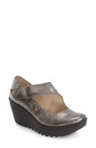 Women's Fly London 'yasi' Wedge Pump .5-6us / 36eu - Metallic