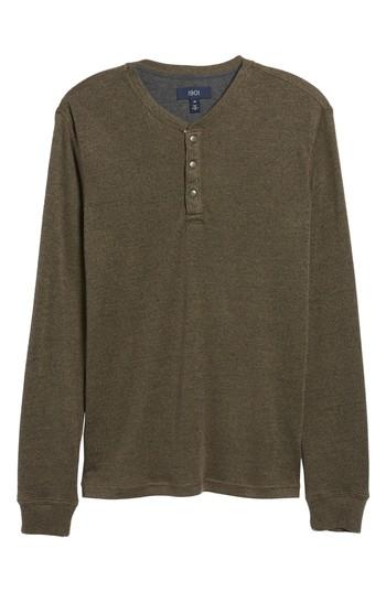 Men's 1901 Heathered Henley, Size - Green