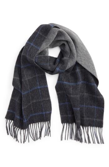Men's Nordstrom Men's Shop Windowpane Lambswool Scarf