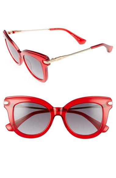 Women's Sonix Elliot 48mm Cat Eye Gradient Sunglasses - Black Fade/ Clear Ruby