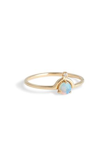 Women's Wwake Nestled Opal & Diamond Ring