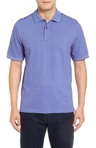 Men's Nordstrom Men's Shop Classic Regular Fit Oxford Pique Polo - Purple