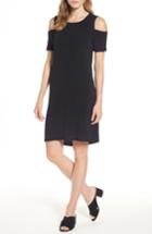 Petite Women's Caslon Cold Shoulder Shift Dress P - Black