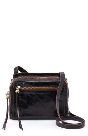 Hobo Hunter Leather Crossbody Bag - Black