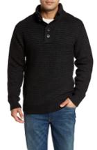Men's Schott Nyc Military Henley Sweater - Black