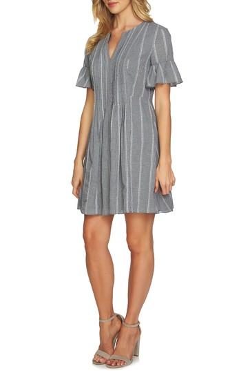 Women's Cece Ruffle Sleeve Pintuck Dress - Black