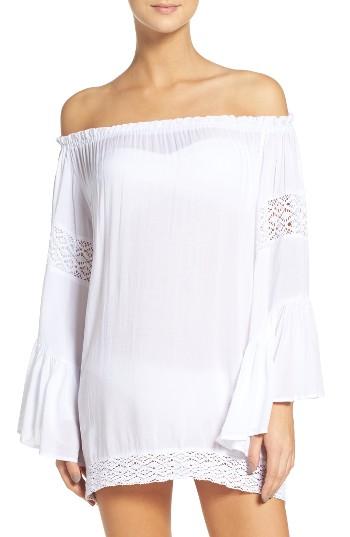 Women's Surf Gypsy Off The Shoulder Cover-up Tunic - White
