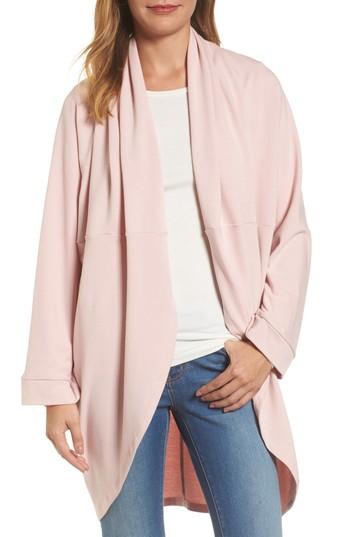 Women's Caslon Cocoon Knit Midi Cardigan, Size - Pink