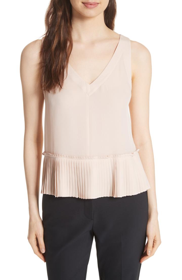Women's Gucci Rose Collar Stamp Logo Silk Top