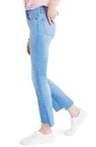 Women's Madewell Cali Step Hem Cutoff Demi Boot Jeans - Blue