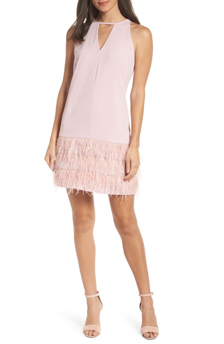 Women's Sam Edelman Feather Hem Shift Dress