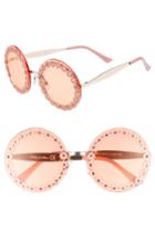 Women's Circus By Sam Edelman 60mm Round Sunglasses - Rose/ Gold/