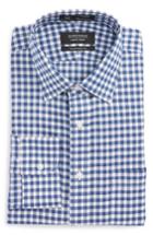 Men's Nordstrom Men's Shop Smartcare(tm) Traditional Fit Check Dress Shirt 32/33 - Blue