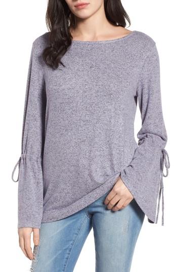 Women's Caslon Cozy Bell Sleeve Top - Purple
