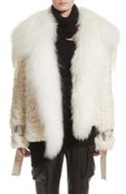 Women's Monse Genuine Shearling & Goat Fur Coat