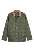 Men's Barbour 'canterdale' Slim Fit Water-resistant Diamond Quilted Jacket, Size - Green