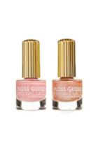 Floss Gloss Set Of 2 Nail Lacquers - Rose Gold Hollographic/ Rose