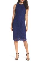 Women's Harlyn Lace Body-con Dress, Size - Blue