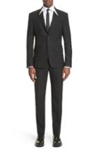 Men's Givenchy White Inset Madonna Collar Wool Suit