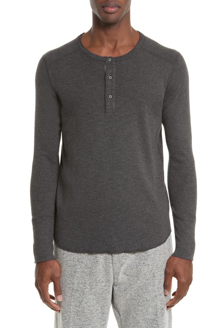 Men's Wings + Horns 'base' Long Sleeve Henley -