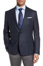 Men's Nordstrom Classic Fit Check Wool Sport Coat R - Blue