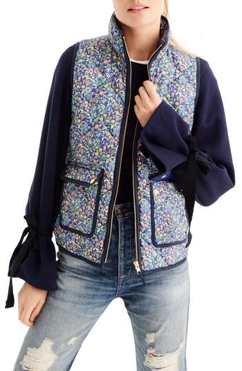 Women's J.crew Liberty Catesby Floral Excursion Vest - Blue