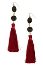 Women's Panacea Drusy Quartz Tassel Earrings