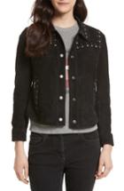 Women's Rebecca Minkoff Herring Studded Suede Jacket, Size - Black