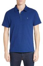 Men's Rag & Bone Standard Issue Regular Fit Slub Cotton Polo, Size - Blue