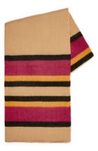 Men's Topman Multi Stripe Blanket Scarf, Size - Beige