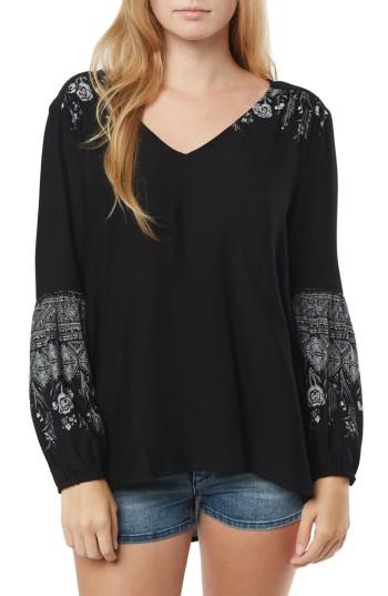 Women's O'neill Julie Woven Top - Black