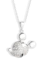 Women's Disney Mickey Face Crystal Pendant Necklace
