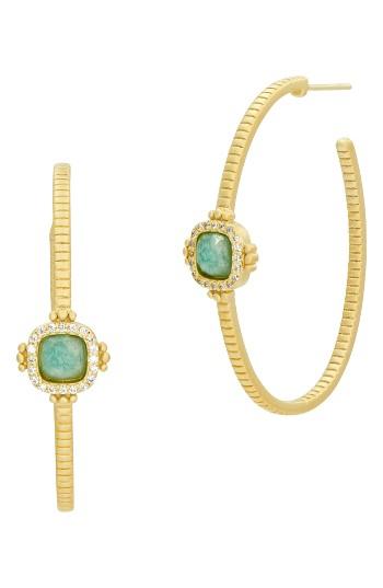 Women's Freida Rothman Amazonian Allure Station Hoop Earrings