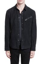 Men's John Varvatos Suede Shirt Jacket Eu - Blue