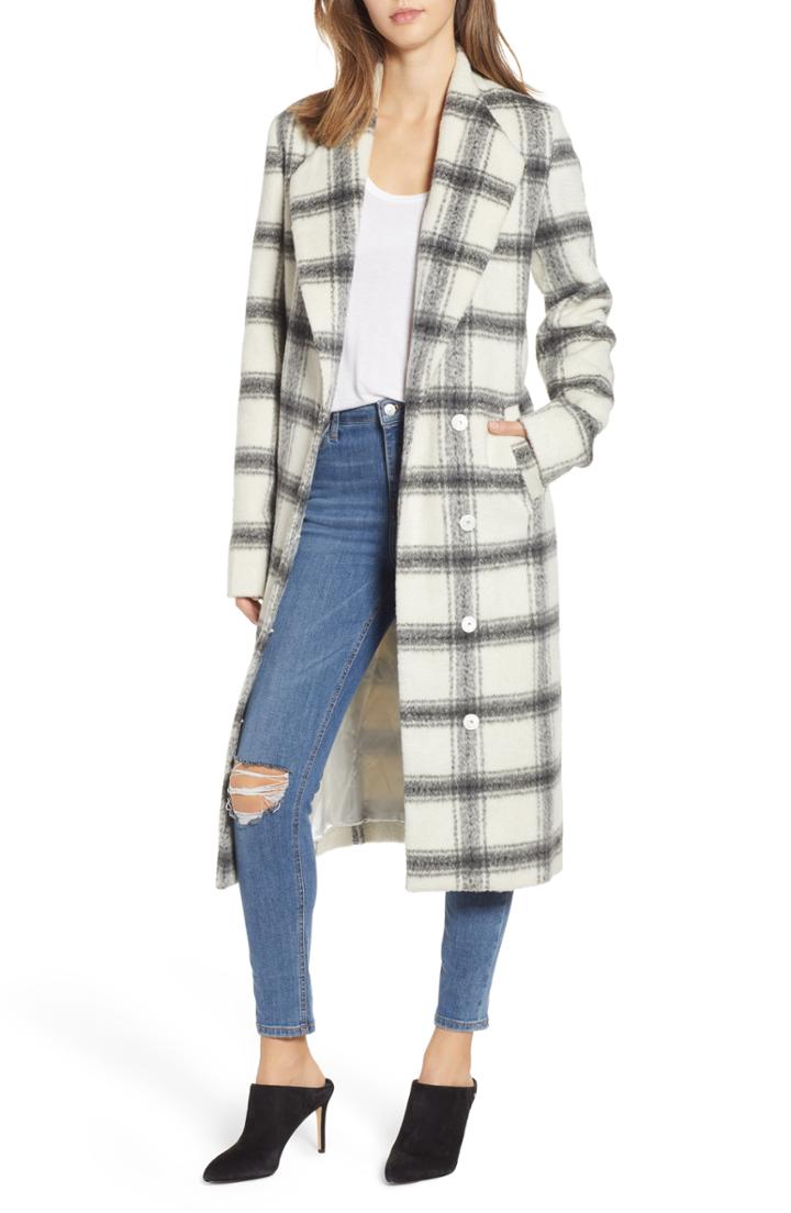 Women's Show Me Your Mumu Hollis Plaid Coat - Ivory