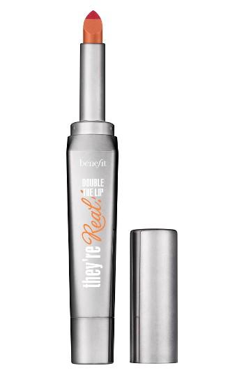 Benefit They're Real Double The Lip Lipstick & Liner .05 Oz - Criminally Coral