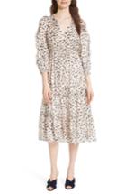 Women's Ulla Johnson Fantine Floral Cotton & Silk Dress - Pink