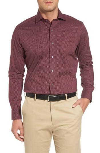 Men's Peter Millar Woodland Fjord Fit Print Sport Shirt