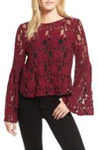 Women's Cupcakes And Cashmere Florent Crochet Top - Burgundy