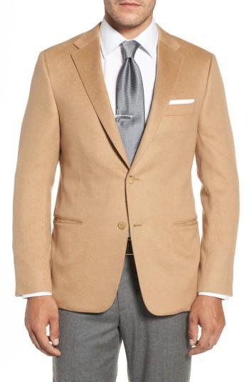 Men's Hickey Freeman Beacon Classic Fit Camel Hair Blazer R - Beige