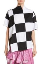 Women's Marques'almeida Check Side Slit Tee - White