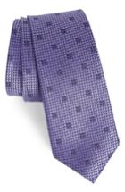 Men's Calibrate Classic Neat Silk Tie, Size - Purple