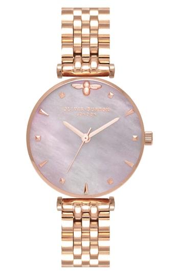 Women's Olivia Burton Queen Bee Bracelet Watch, 30mm