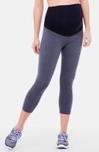 Women's Ingrid & Isabel Active Maternity Capri Pants With Crossover Panel - Grey